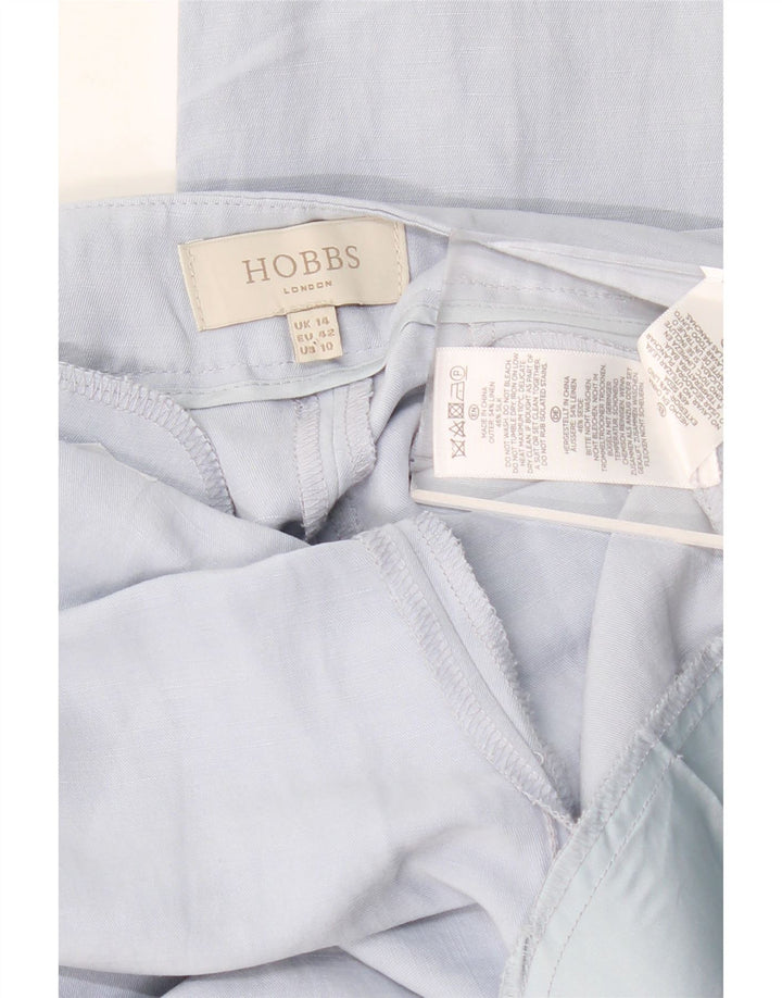 HOBBS Pantalones chinos cónicos de cintura alta para mujer UK 40 Large W34 L28 Azul