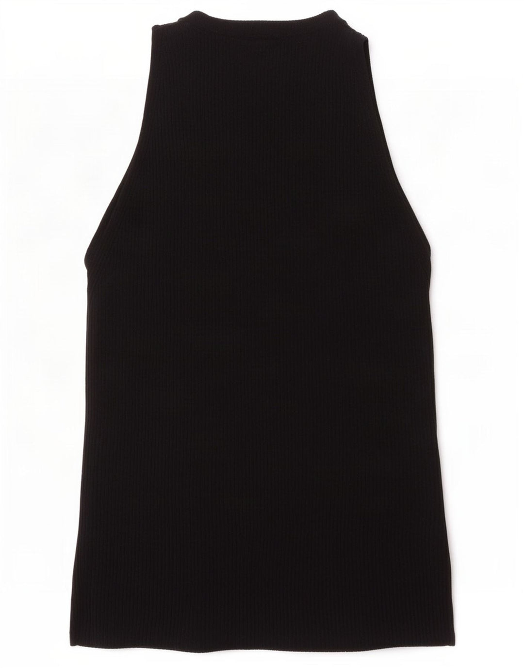 Zara Mujer Crop Vest Top UK 8 Small Viscosa Negra