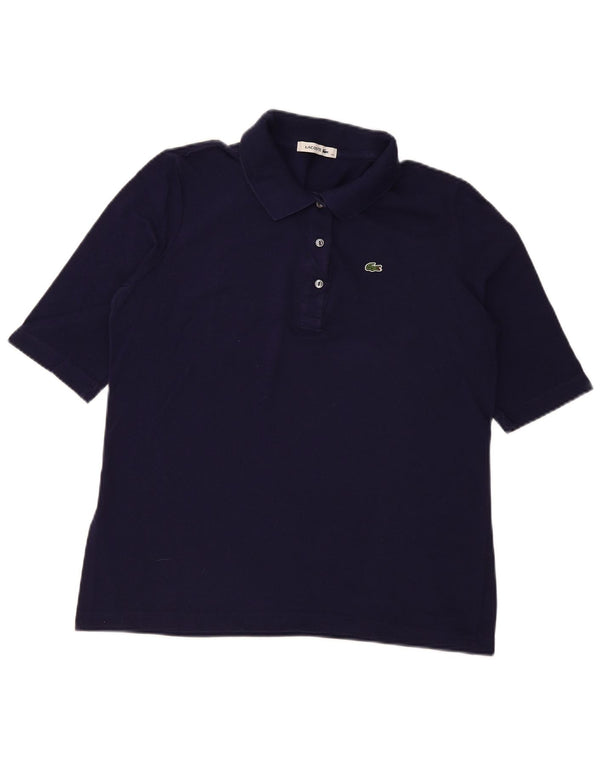 Polo Lacoste para mujer talla 44 grande algodón azul marino