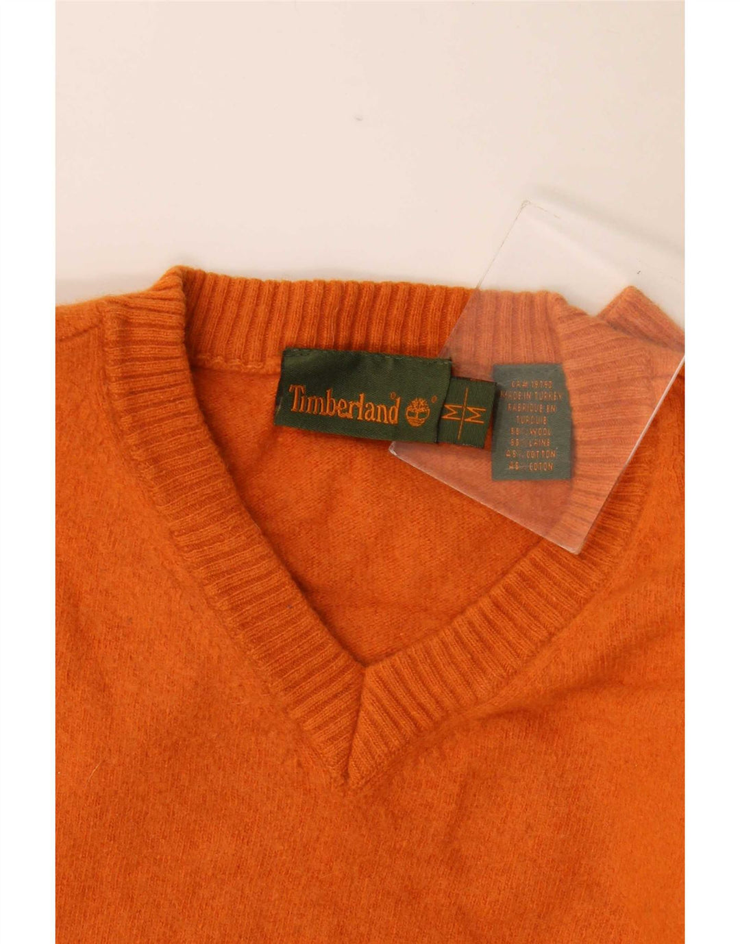 Timberland Jersey Con Cuello En V Para Hombre De Lana Naranja Mediana