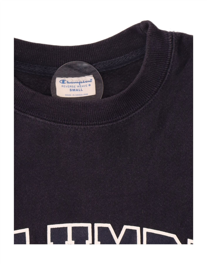 Champion Sudadera Con Gráfico De Tejido Inverso Para Hombre Jersey Pequeño Azul Marino