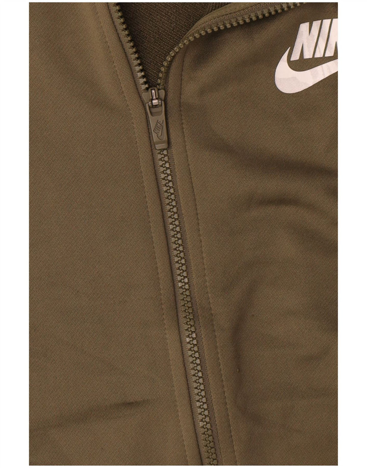 Nike Chaqueta de chándal para niños 13-14 años XL Caqui Colorblock Poliéster