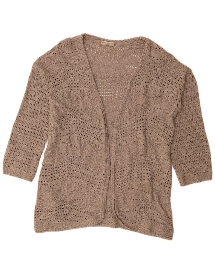 Marks & Spencer Suéter tipo cárdigan abierto para mujer UK 20 2XL Poliéster beige