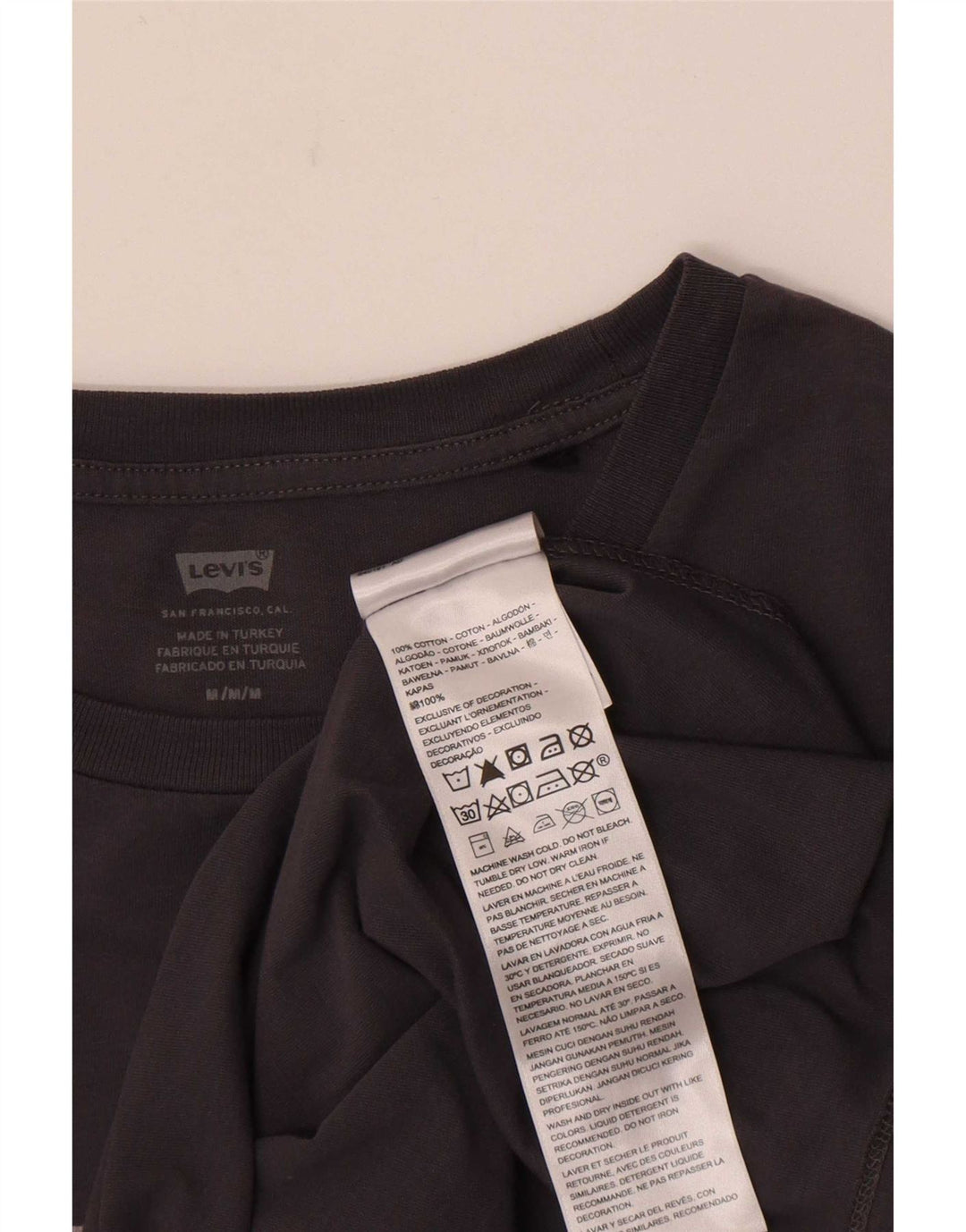Levi's Camiseta gráfica para mujer Top UK 12 Algodón gris medio