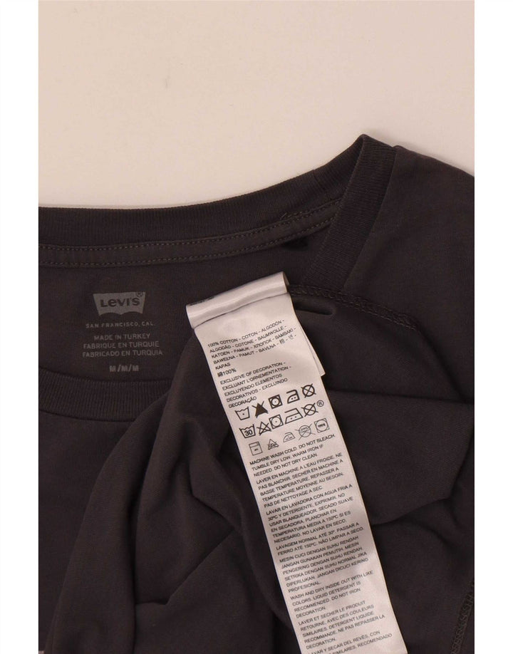 Levi's Camiseta gráfica para mujer Top UK 12 Algodón gris medio