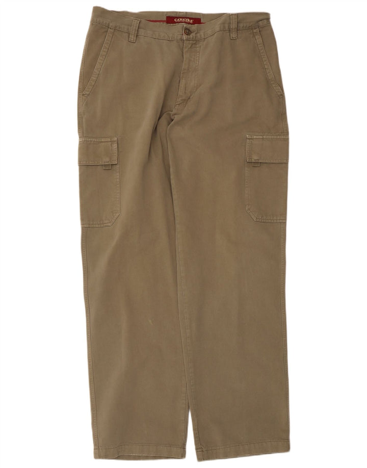 Pantalones Cargo Rectos Carrera Para Hombre W38 L33 Algodón Caqui