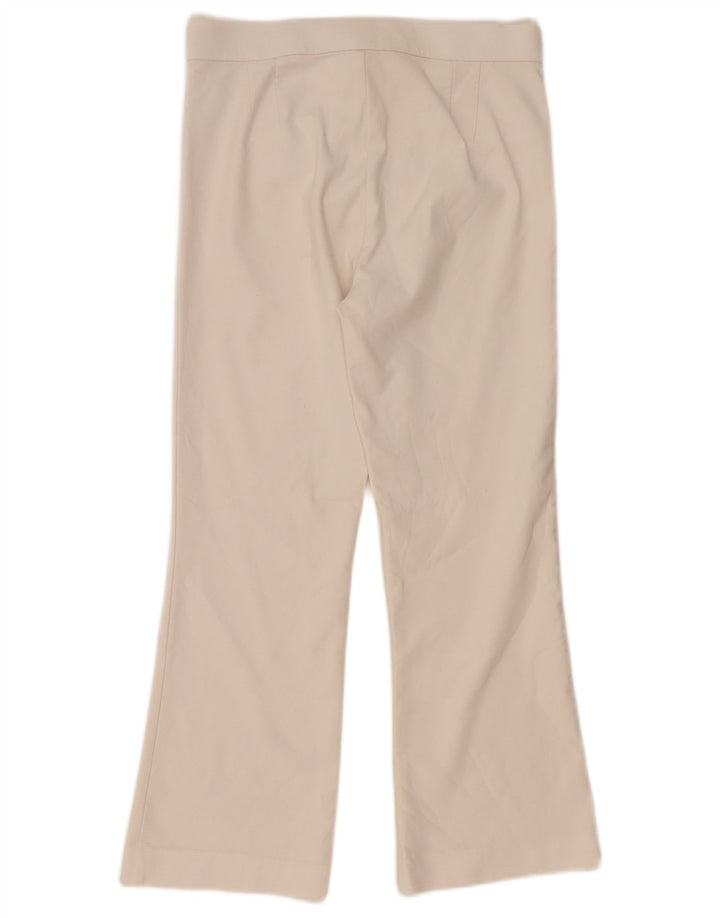 Zara Mujer Pantalón Corto Bootcut Mediano W29 L25 Algodón Blanco