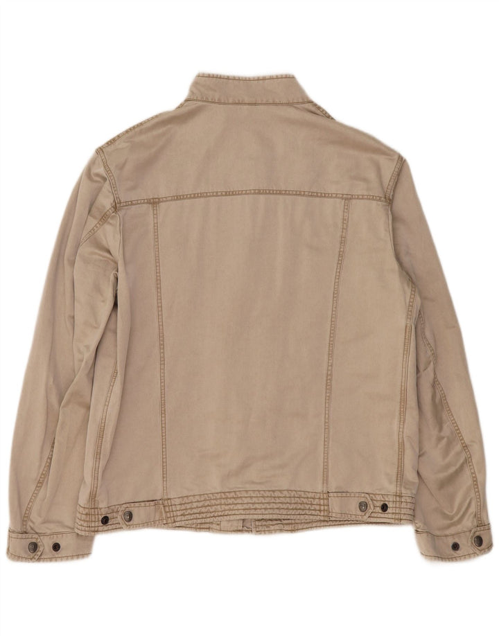 Trussardi Chaqueta utilitaria para hombre IT 56 3XL Beige Poliéster
