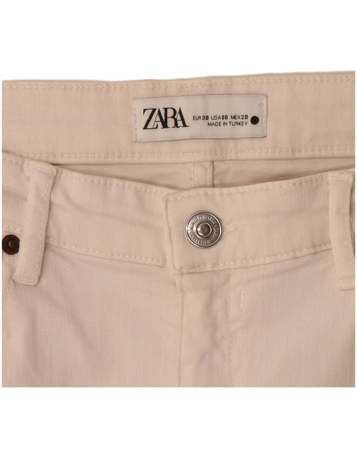 ZARA Bermudas vaqueras para mujer EU 38 Small W28 Off White