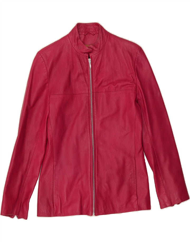 SARDAR Womens Leather Jacket UK 10 Small Pink Leather Vintage Sardar and Second-Hand Sardar from Messina Hembry 