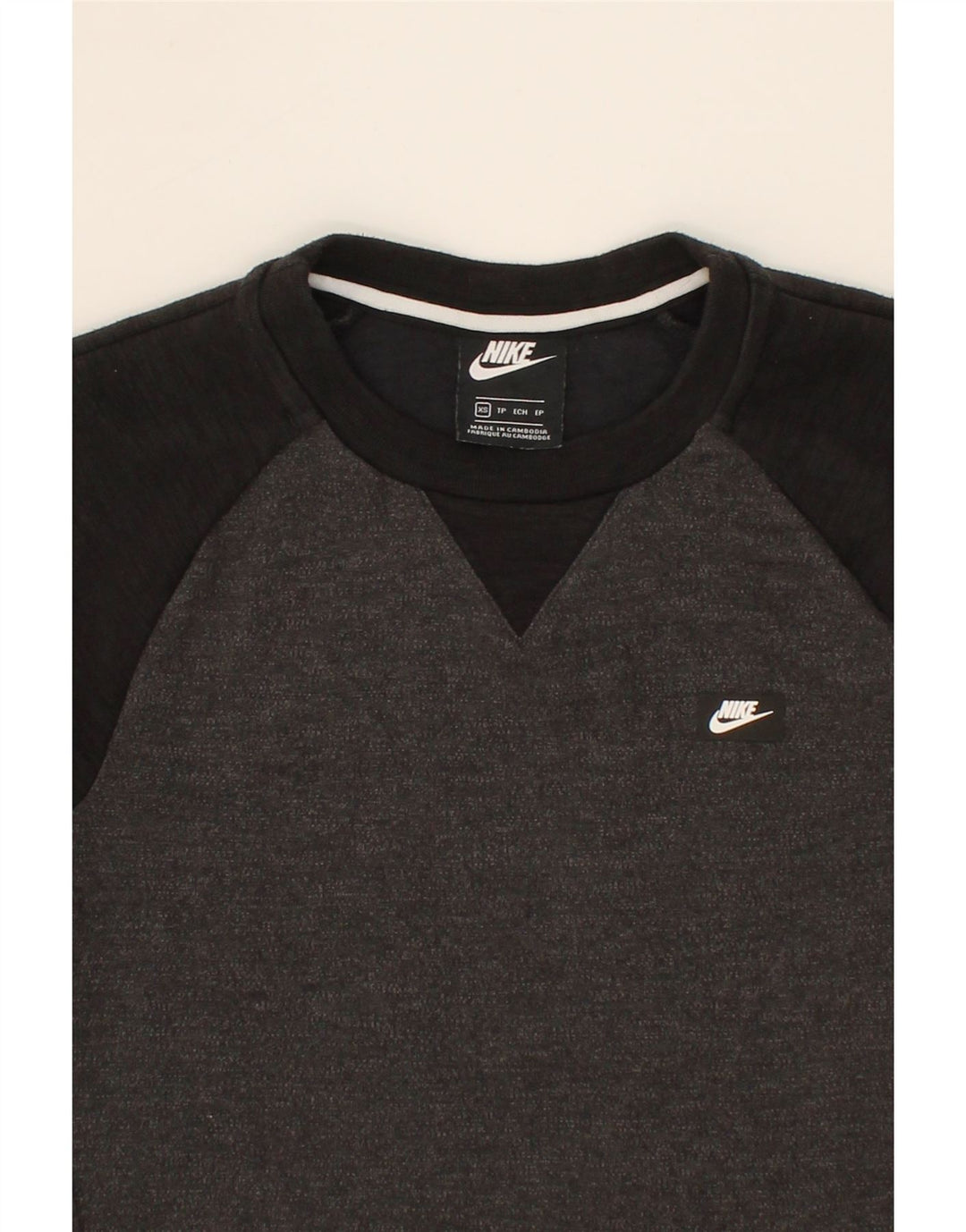 NIKE Mens Sweatshirt Jumper XS Grey Colourblock Cotton Vintage Nike and Second-Hand Nike from Messina Hembry 