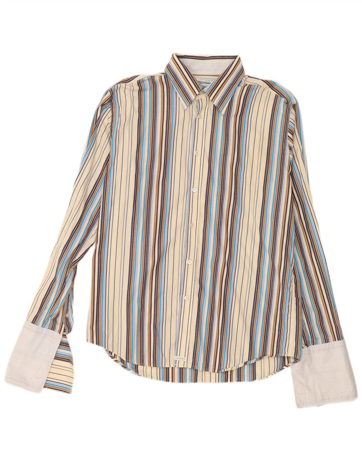 Ted Baker Camisa formal para hombre Talla 4 Grande Algodón a rayas multicolor