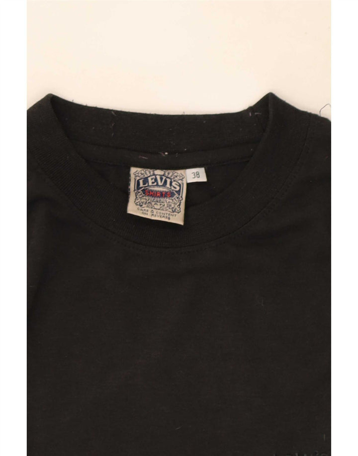 Levi's Camiseta para hombre Top UK 38 Medium Negro Poliéster