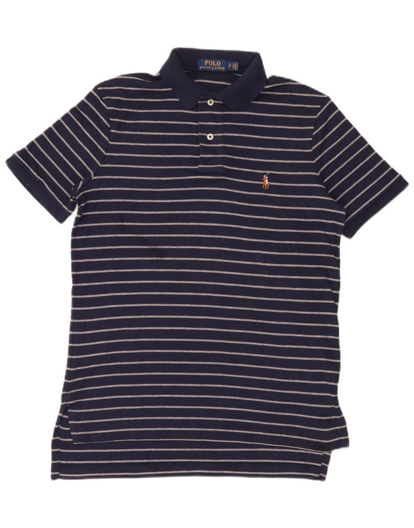 Camisa Polo Ralph Lauren para hombre pequeña de algodón a rayas azul marino
