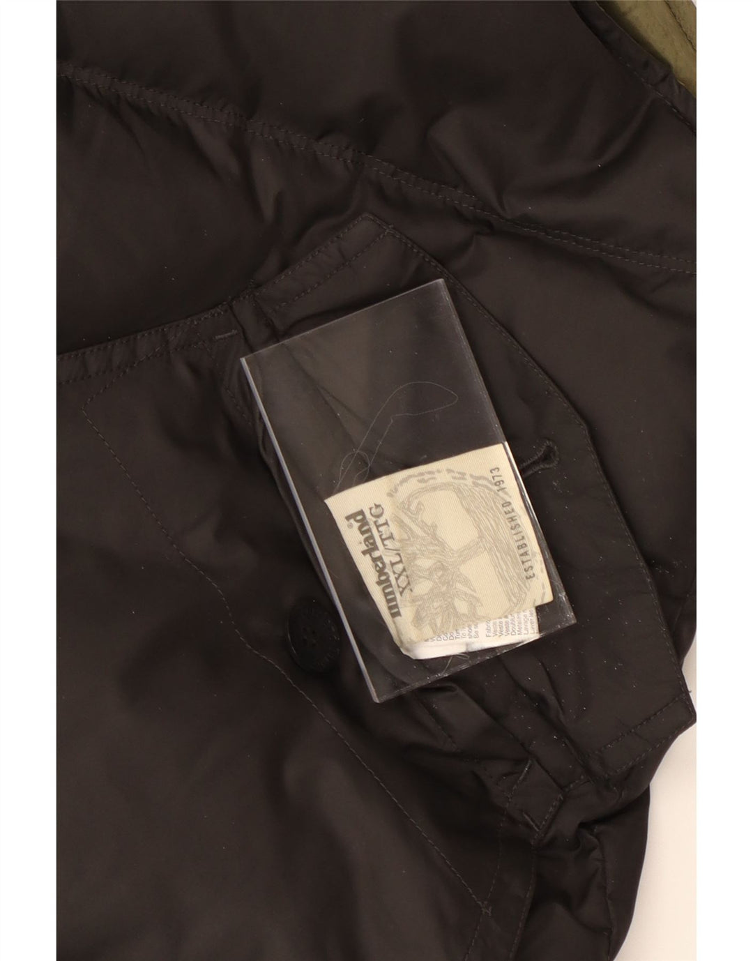 TIMBERLAND Chaleco acolchado reversible para hombre UK 44 2XL Nylon color caqui