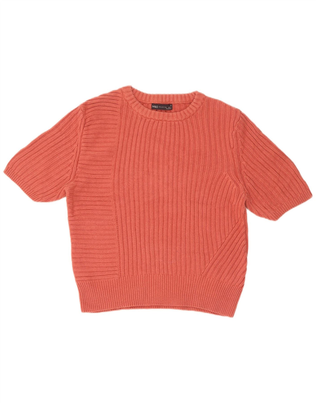 Marks & Spencer Suéter de Cuello Redondo para Mujer UK 46 Grande Rosa