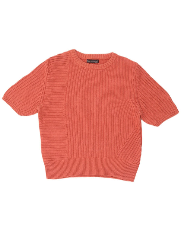 Marks & Spencer Suéter de Cuello Redondo para Mujer UK 46 Grande Rosa