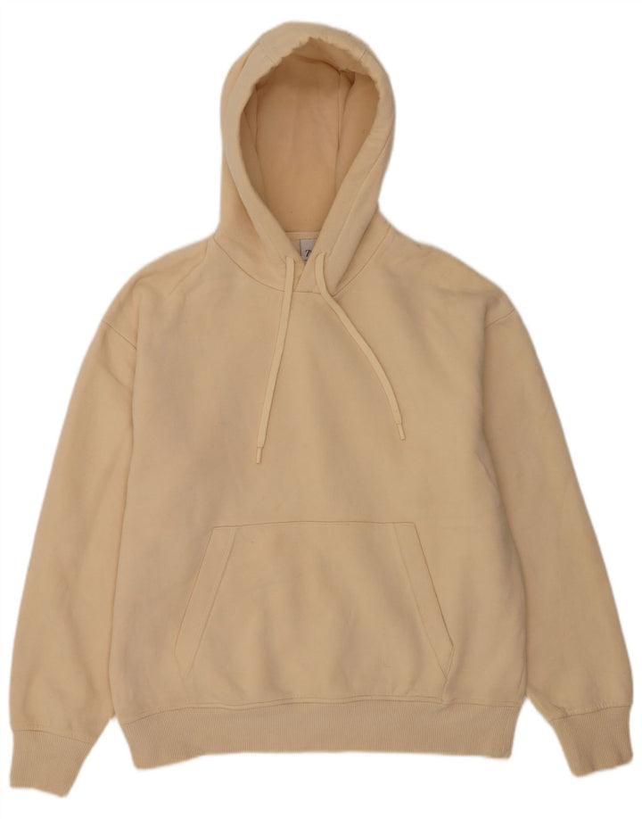 Zara Hombre Sudadera Con Capucha Jersey Algodón Beige Medio