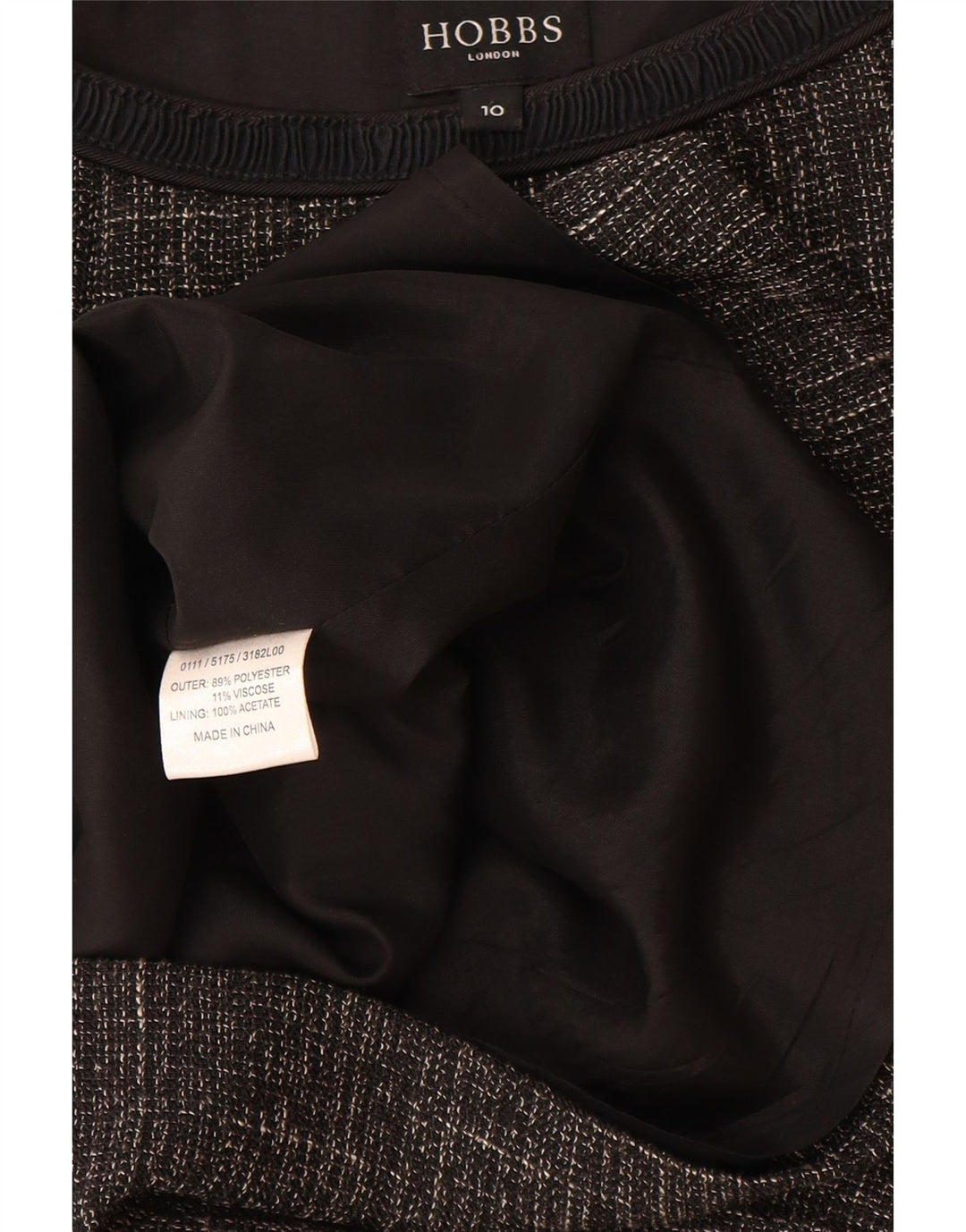 Hobbs Vestido tubo sin mangas para mujer UK 10 Small Poliéster negro