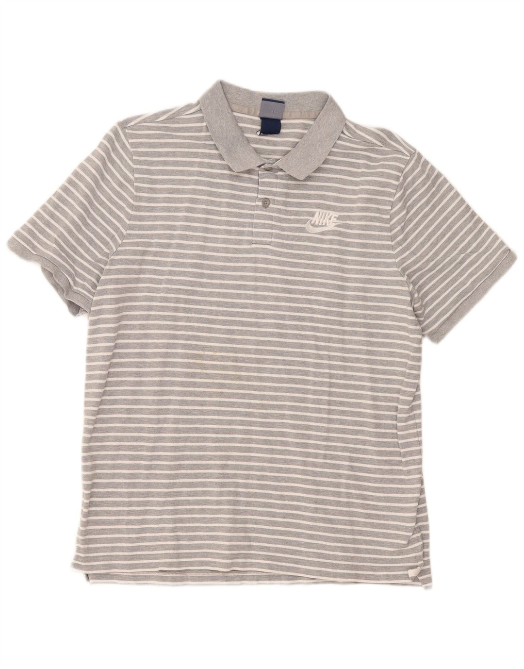 Polo Nike Hombre XL Algodón Rayas Gris