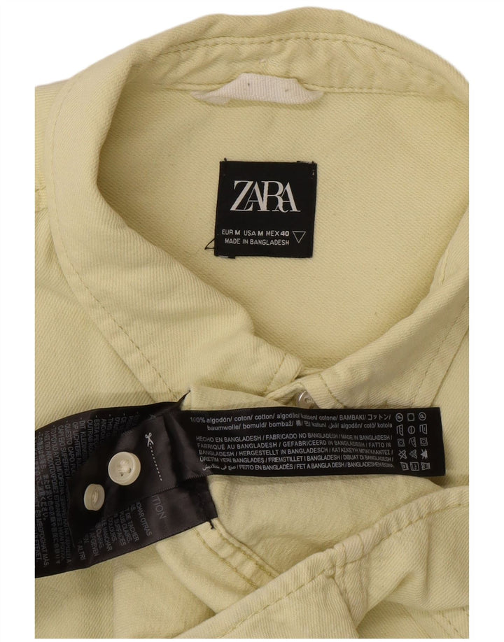 Zara Hombre Camisa Medio Amarillo Algodón