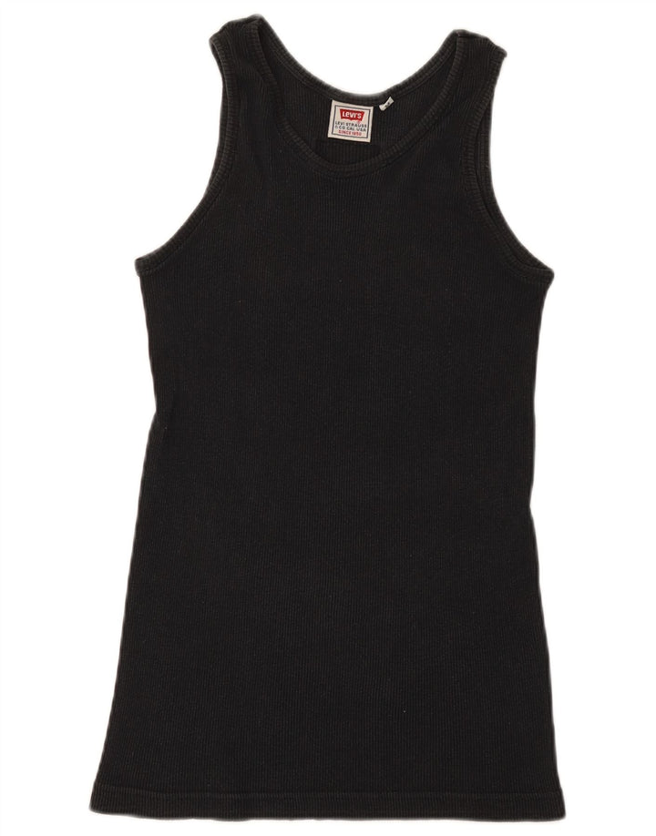 Levi's Camiseta sin mangas para mujer Reino Unido 12 Algodón negro mediano