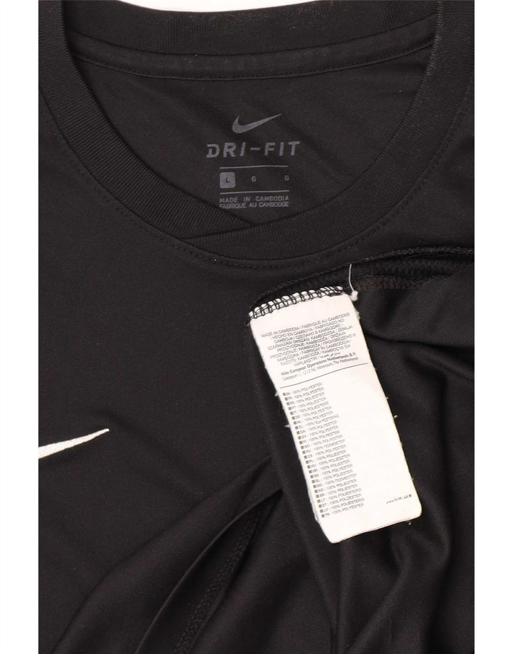 Nike - Camiseta Dri Fit para hombre, talla grande, poliéster negro