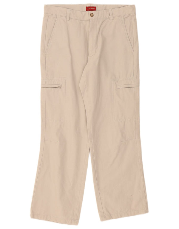 Diadora Pantalón cargo recto para mujer IT 48 XL W32 L28 Algodón beige