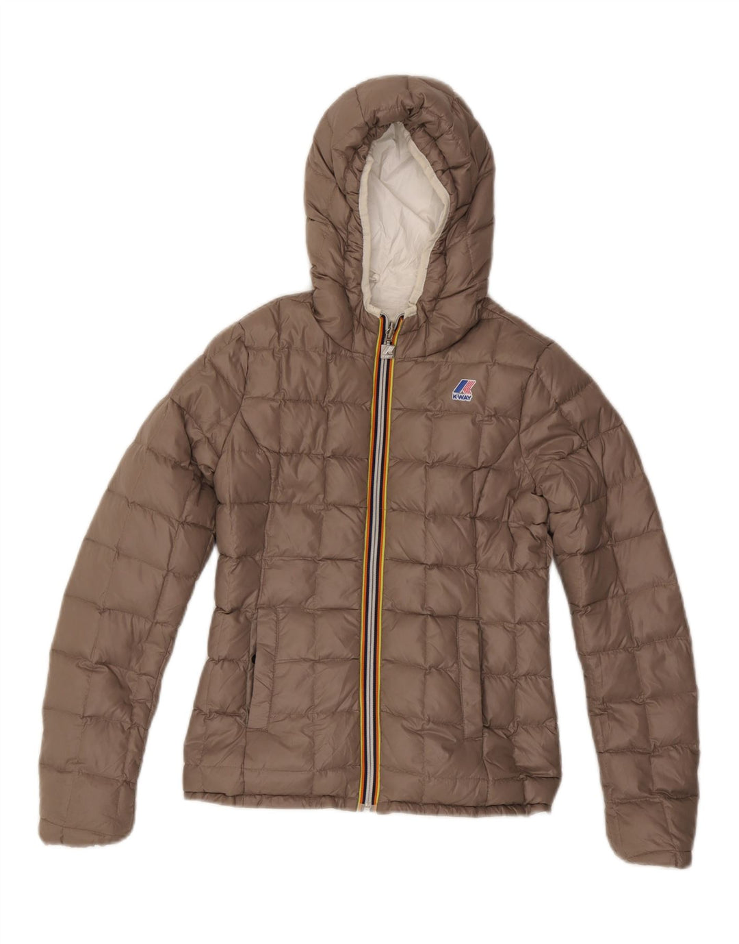 K-WAY Chaqueta acolchada reversible con capucha para niña 8-9 años Poliamida blanca