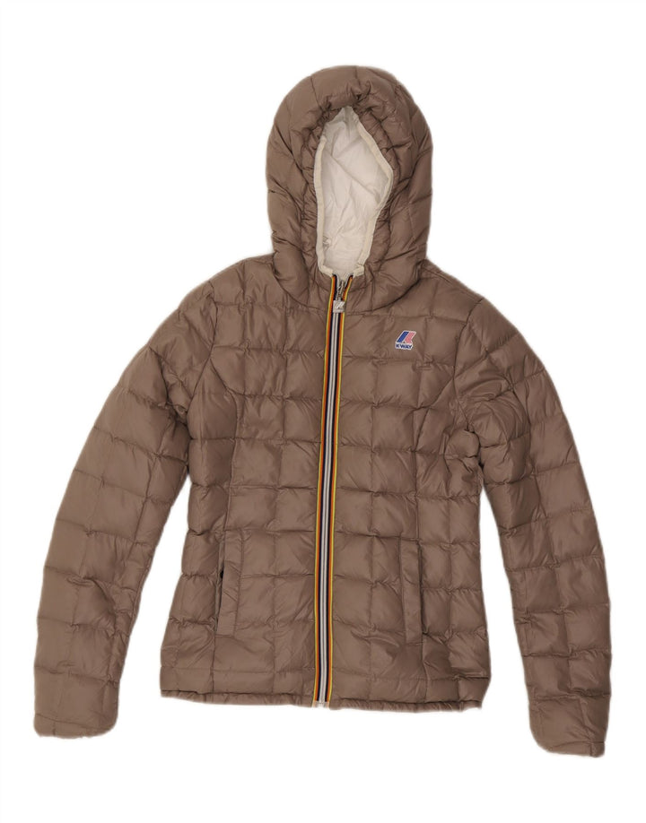 K-WAY Chaqueta acolchada reversible con capucha para niña 8-9 años Poliamida blanca