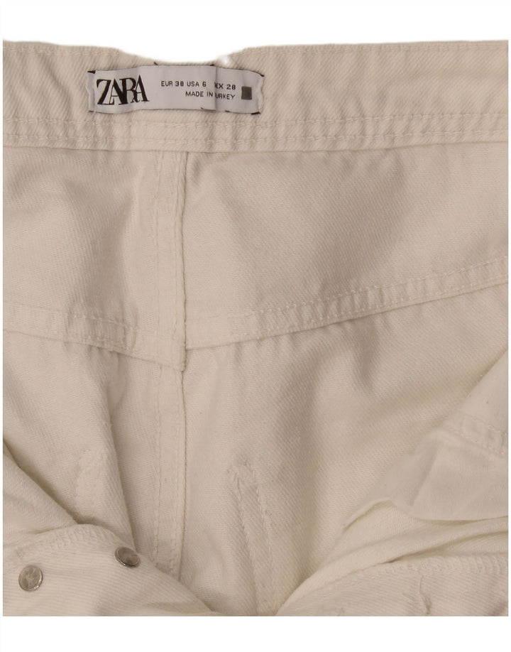 Zara Vaqueros Rectos Mujer EU 38 Small W28 L29 Blanco
