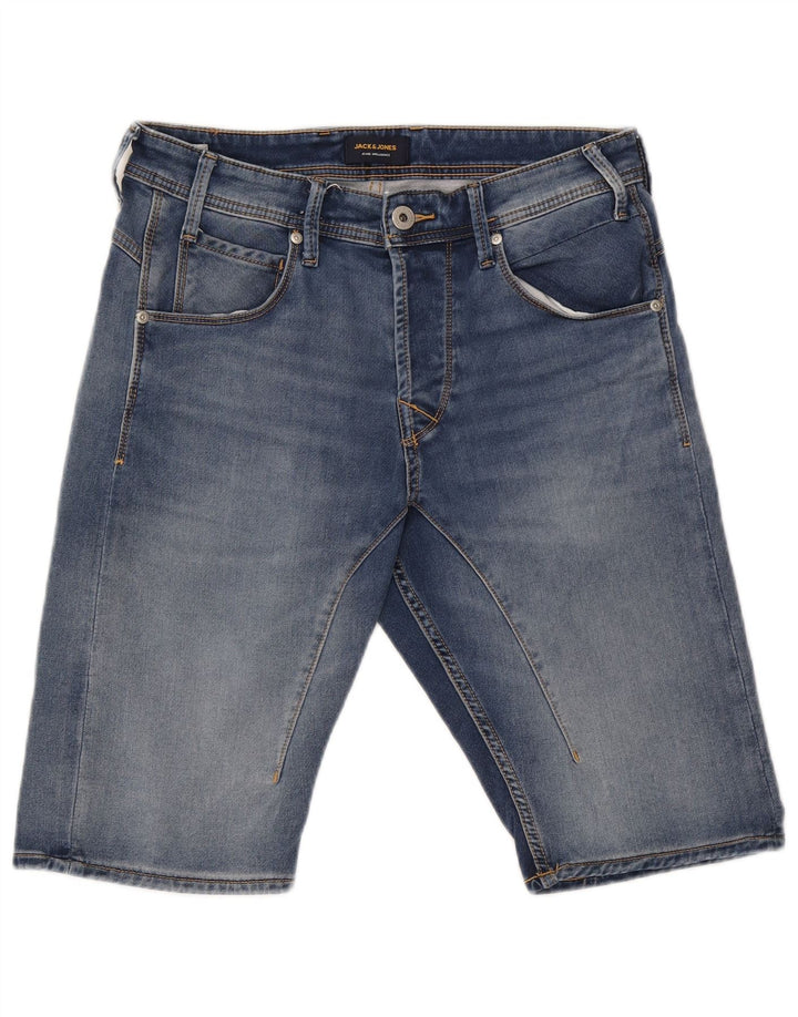 Jack & Jones Mens Shorts De Mezclilla Medio W32 Algodón Azul
