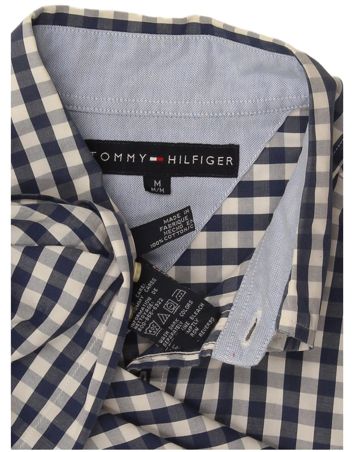 Camisa Tommy Hilfiger Hombre Algodón Vichy Azul Marino Mediano