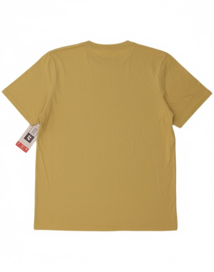 Camiseta Russell Athletic Hombre Top Algodón Amarillo Mediano