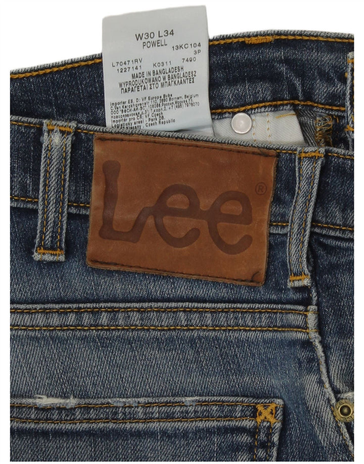 Lee Mens Powell Shorts De Mezclilla W30 Algodón Azul Medio