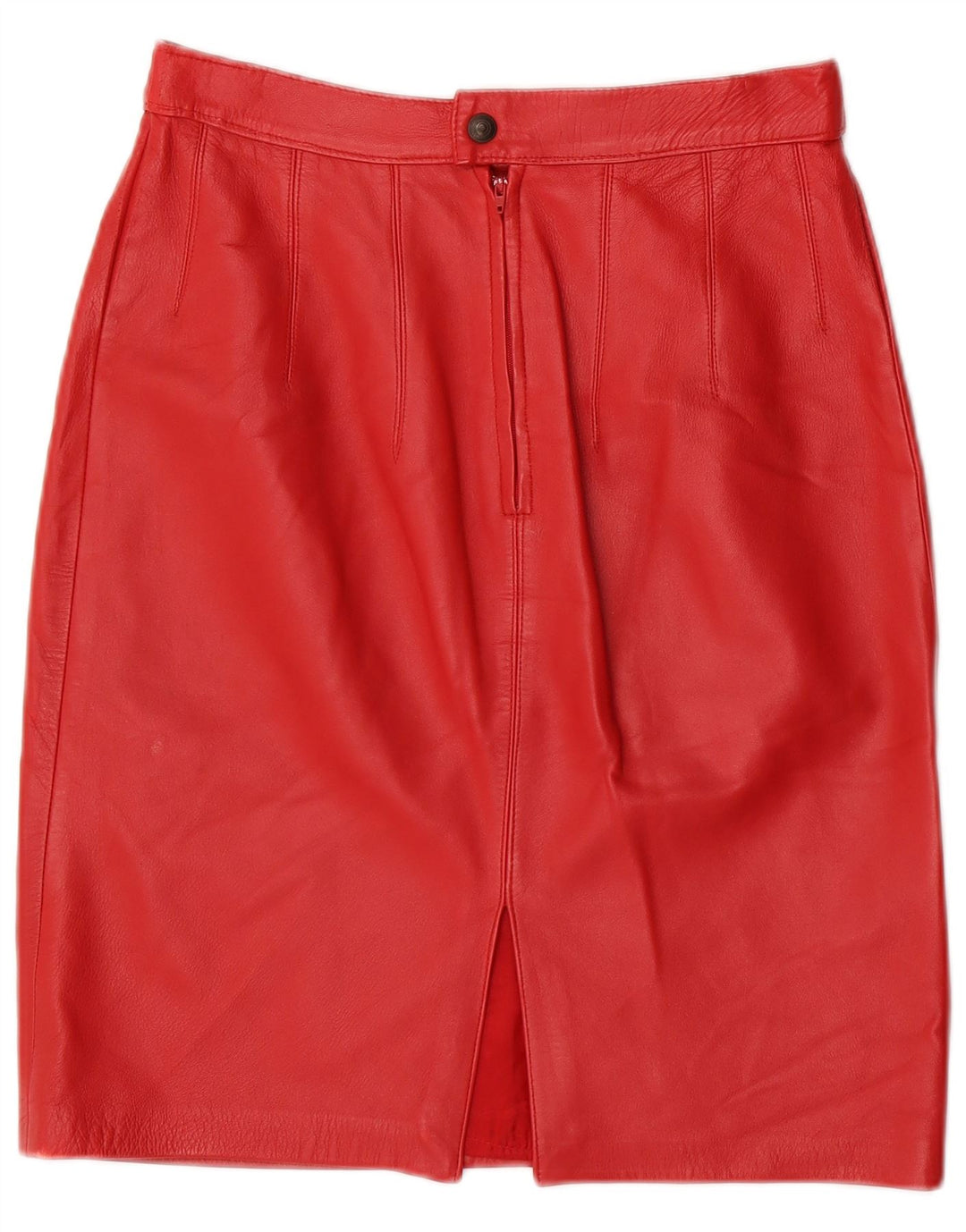 Falda de cuero vintage para mujer W26 pequeño rojo