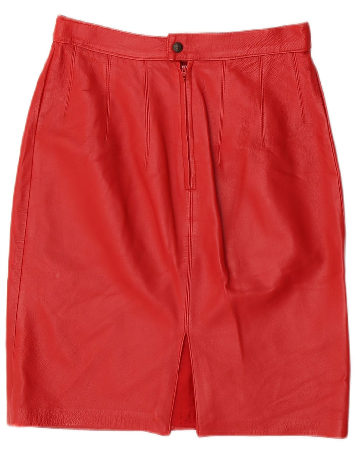Falda de cuero vintage para mujer W26 pequeño rojo