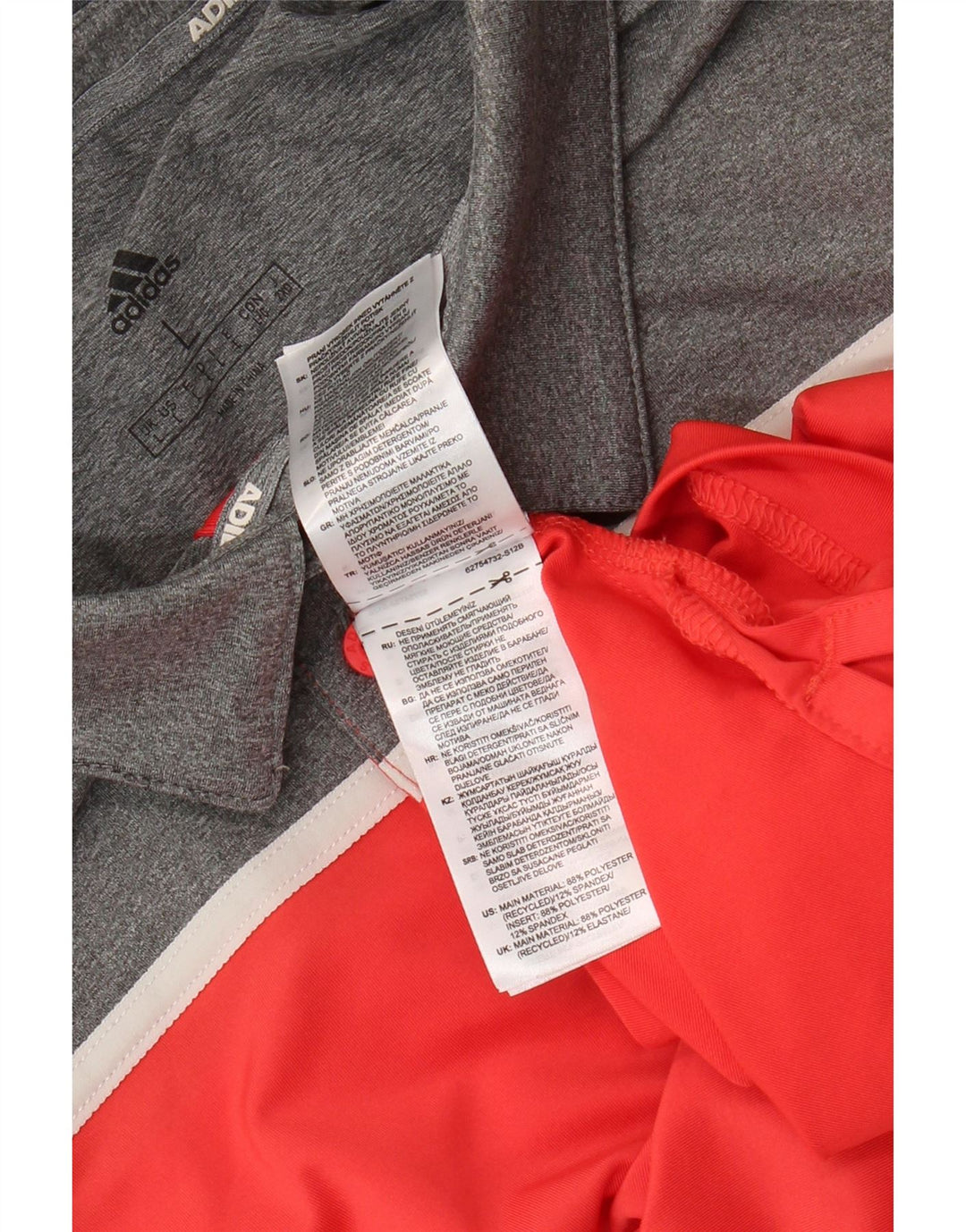 Polo Adidas Hombre Grande Rojo Colorblock Poliéster