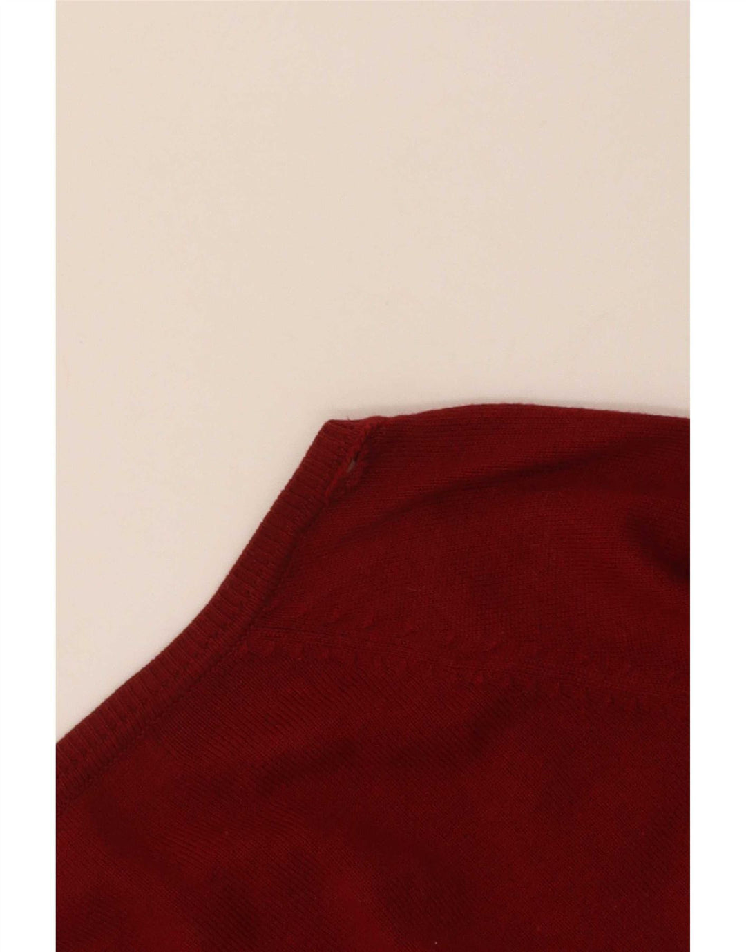 Zara Mujer Cárdigan Suéter UK 12 Mediano Rojo Algodón