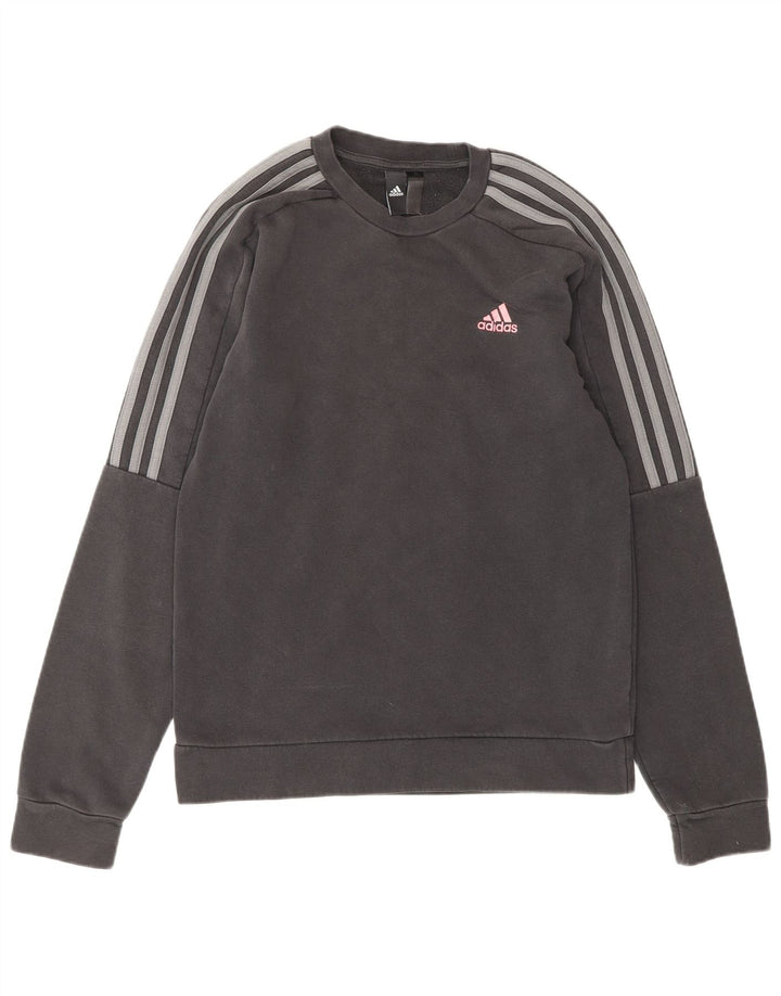 ADIDAS Mens Sweatshirt Jumper Small Black Cotton