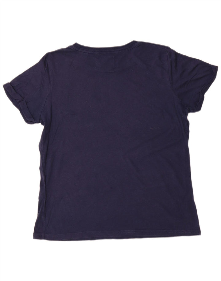 Superdry Camiseta para Mujer Top UK 40 Medium Azul Marino Algodón