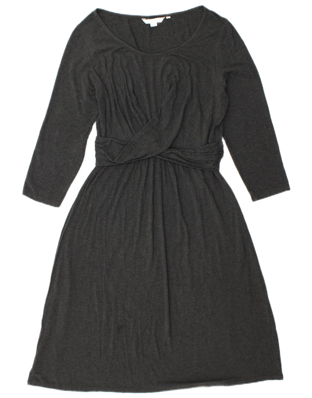 BODEN Vestido largo de manga 3/4 para mujer, talla 44, viscosa gris grande