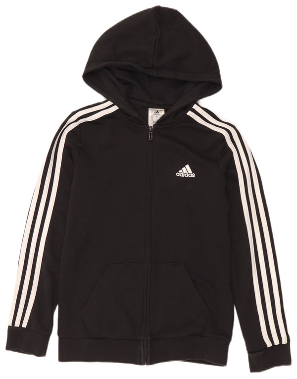 Adidas Sudadera con capucha y cremallera para mujer UK 4/6 XS Algodón negro