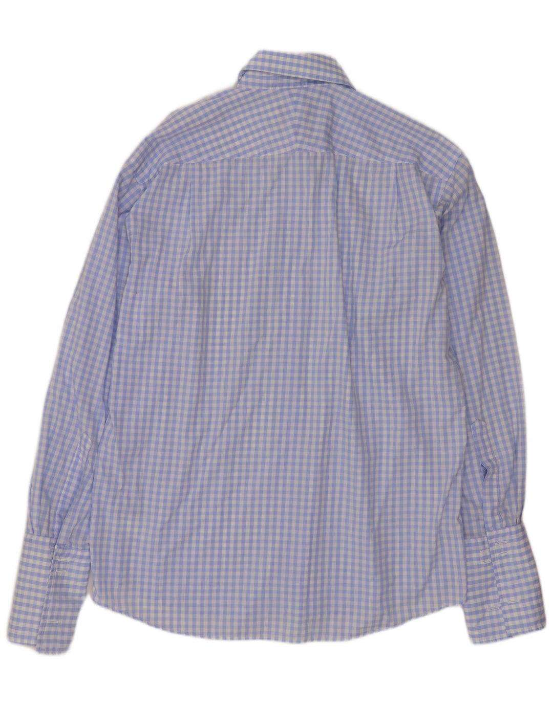 Van Heusen Camisa para hombre Talla 41 16 Algodón a cuadros azul grande