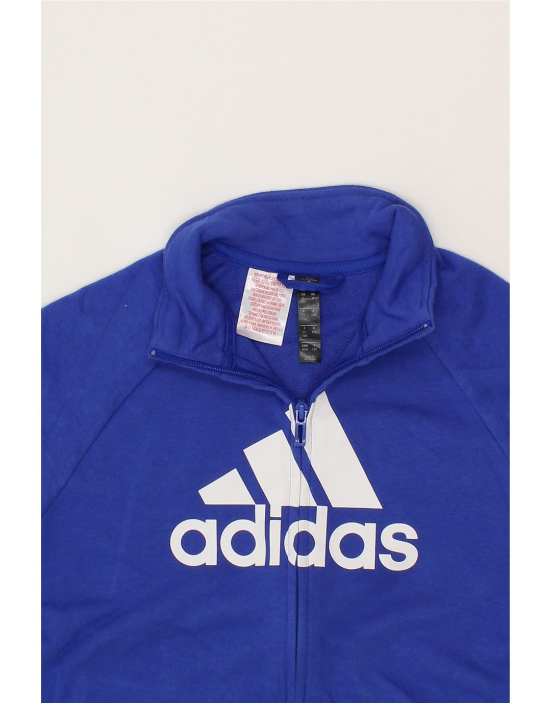 ADIDAS Boys Graphic Tracksuit Top Jacket 11-12 Years Blue Cotton Vintage Adidas and Second-Hand Adidas from Messina Hembry 