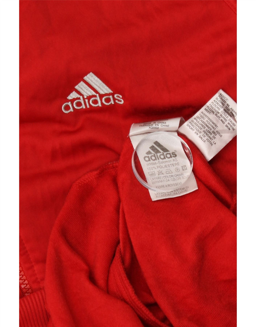 Adidas Hombre Chándal Top Chaqueta Mediano Rojo Poliéster