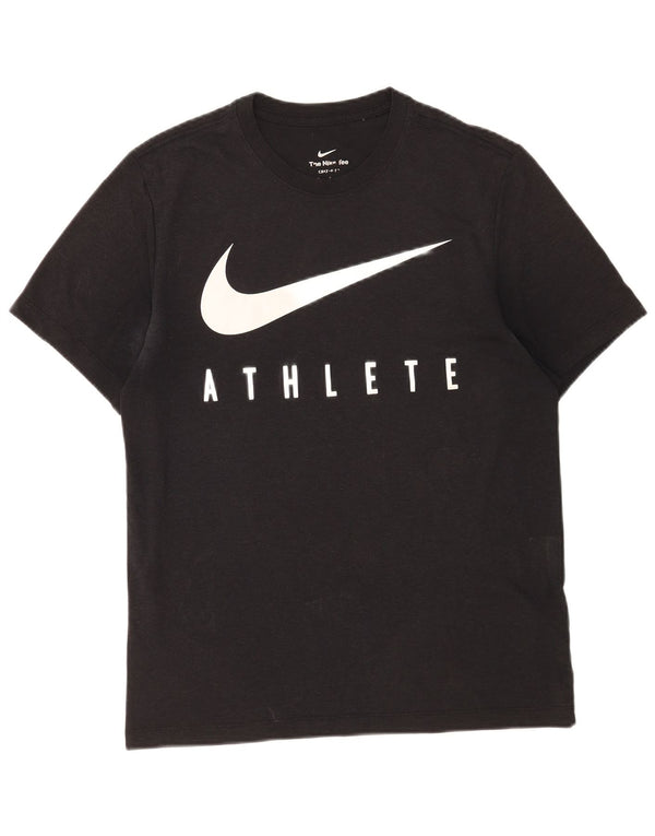Nike Camiseta Dri Fit Graphic para Hombre Top Mediano Negro Poliéster