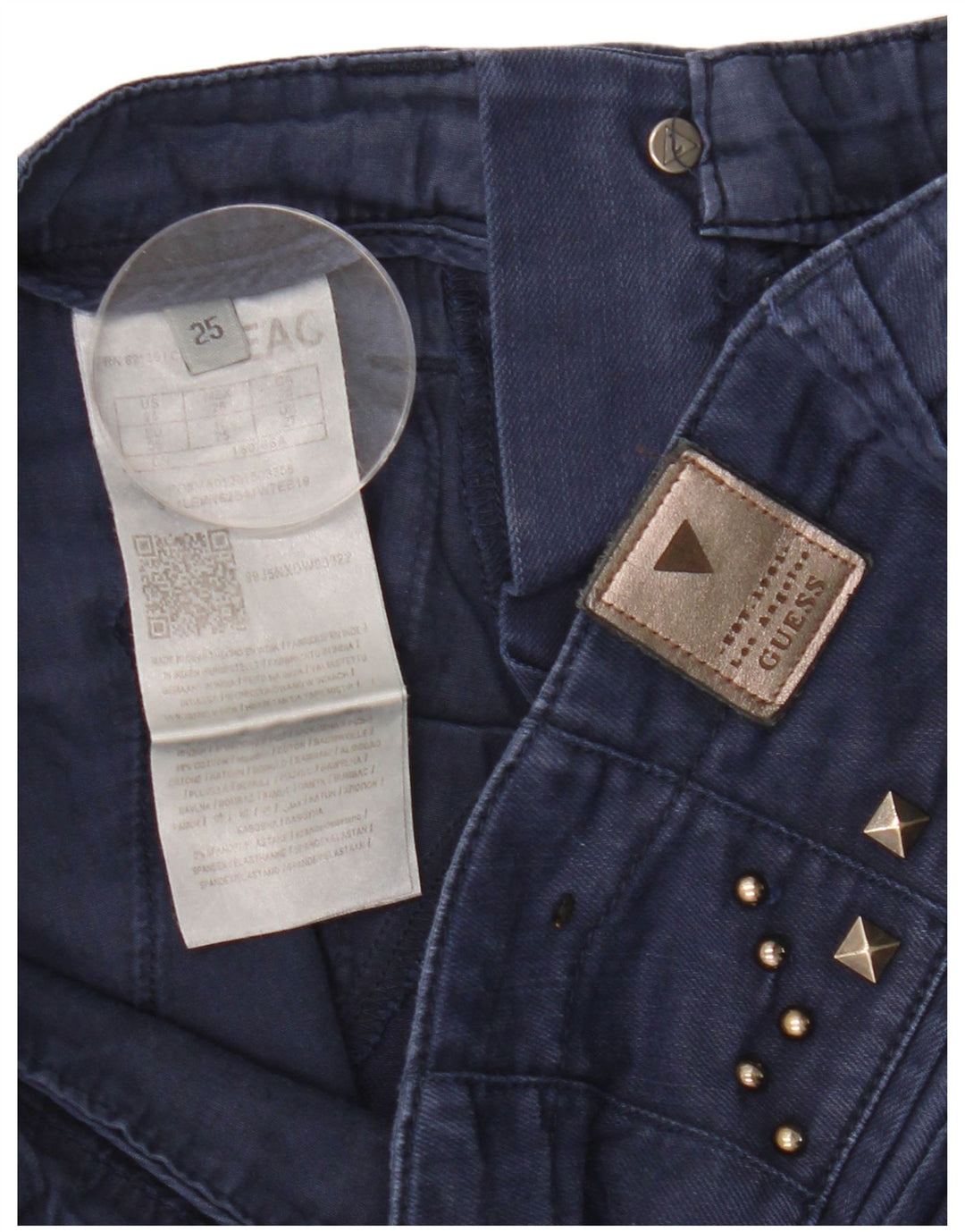 GUESS Vaqueros Slim Mujer W27 L28 Azul Marino Algodón