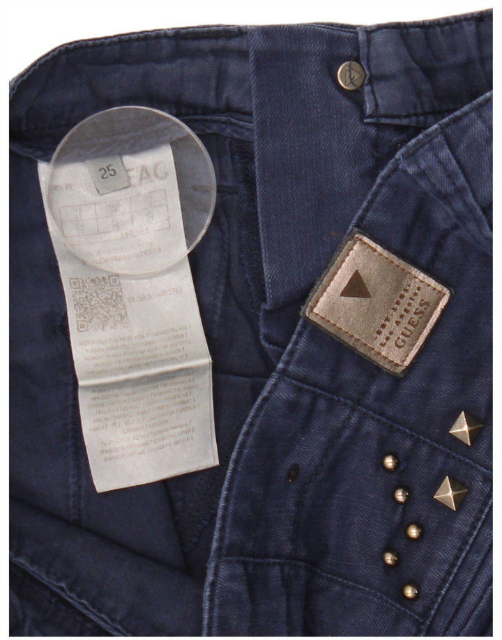 GUESS Vaqueros Slim Mujer W27 L28 Azul Marino Algodón
