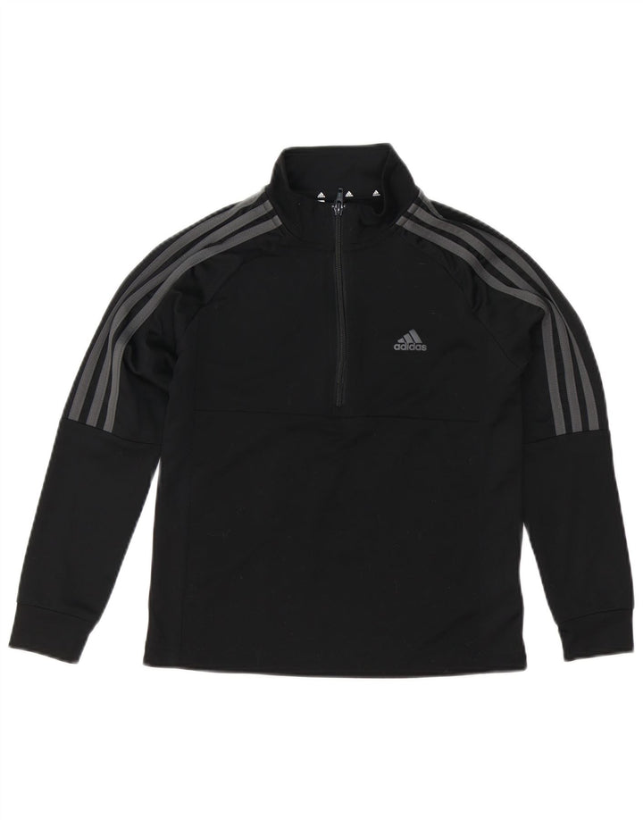 Adidas - Chándal Aeroready con cremallera y cuello para niños, 9-10 años, negro